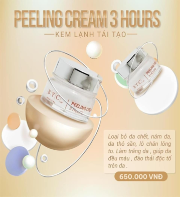 PEELING CREAM 3 HOURS (KEM TÁI TẠO) 5gr